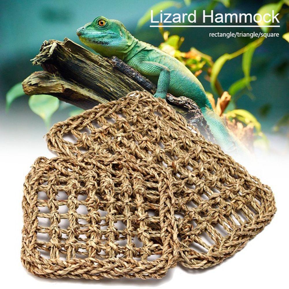Водоросли плетеные спящие гекконы зоотовары гамак для рептилий подвесная кровать коврик аксессуары 3